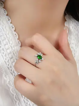 2023 חדש S925 כסף סטרלינג הטבעת סניף אליפסה פאראיבהbrazil. kgm הטבעת אירופאי ואמריקאי פשוט בעיצוב אישי טבעת נישואין.