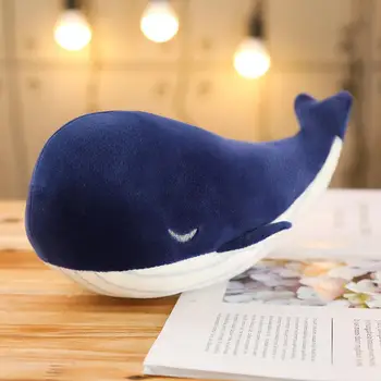 25cm כחול מצויר הלווייתן האוקיינוס בעלי חיים קטיפה רכה הבובה ילדים בנות צעצוע חג המולד, מתנת יום הולדת בבית קישוטי שולחן