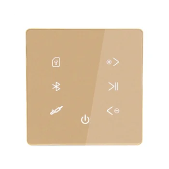 Bluetooth מגבר קיר USB SD מוסיקה לוח חכם הביתה רקע מערכת אודיו סטריאו מסעדת מלון-זהב