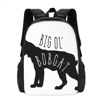 ענקית בובקט קיבולת גדולה-ספר תיק הגב תיקים נישא המגודל חתול בר גדול חתול בר גדול בובקט מצחיק Haha גפן לצחוק