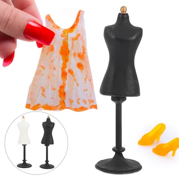 2 יח ' דגם לעמוד מתלה מיני בובות תצוגה זעיר DIY אביזרים שמלות חדר צעצוע