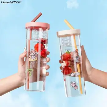 הקש כוס פירות מסנן מים בבקבוק פלסטיק חיצונית Drinkware Waterbottle מיץ כוסות עמיד גאדג ' טים ניידים