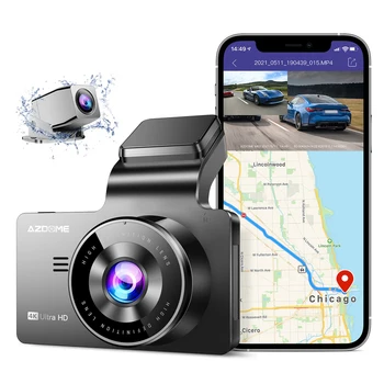 AZDOME M63 לייט יחיד/כפול עדשה DVR המכונית 4K לפני 1080P מצלמה אחורית כפולה מצלמת רכב מקליט WiFI Dash Cam עם GPS 24H חניה Mod