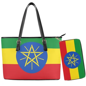אופנה אתיופיה דגל המדינה תבנית של נשים סתיו חורף אוכף תיק מותג עיצוב נוח אחסון כיס פנימי בתיק