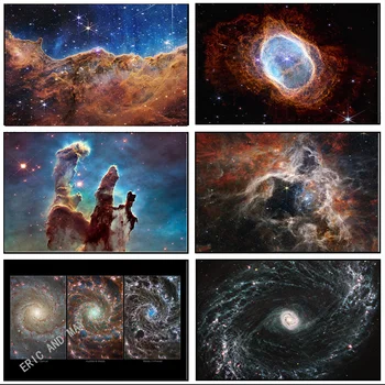 Galaxy היקום המסתורי חור שחור בחלל ערפילית בד הציור כוכב לכת פוסטר הדפסת אמנות קיר התמונה בסלון עיצוב הבית