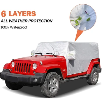 SunShield כיסוי, עבור ג ' יפ רנגלר JK JL 4 דלת 2007-2021 שלג כיסוי גשם המכונית כיסוי הגוף Dustproof UV מגן