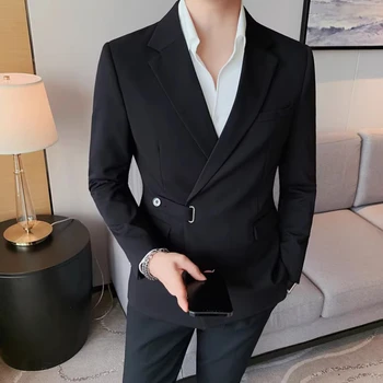 אופנה עיצוב האישיות גברים 'קטים מקרית Slim Fit חליפת העסקים מעילי מוצק צבע חתונה חברתית לחגוג אירועים' קט