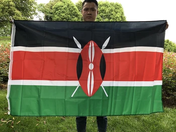 השמיים דגל קניה דגל 90x150cm באיכות גבוהה פוליאסטר תלוי תקן קן כמו קניה דגל לקישוט