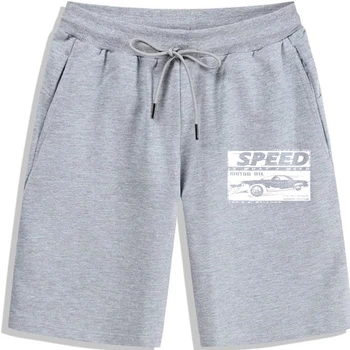 2019 קיץ כותנה מכנסיים קצרים מכנסיים קצרים לגברים מהירות שמן מנוע Americaines וינטג ' V8 הוט רוד רוקבילי אופנה מכנסיים לגברים