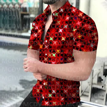 זברה דפוס 3D מודפס מזדמן כפתור החולצה של גברים חולצת הוואי
