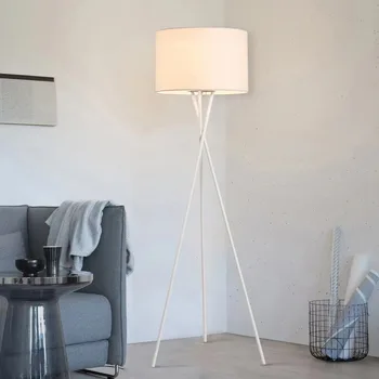 הנורדית בסגנון מינימליסטי מודרני מנורת רצפה הסלון לחדר השינה ליד המיטה בד אהיל מנורת רצפה אורות led חדר עיצוב הבית