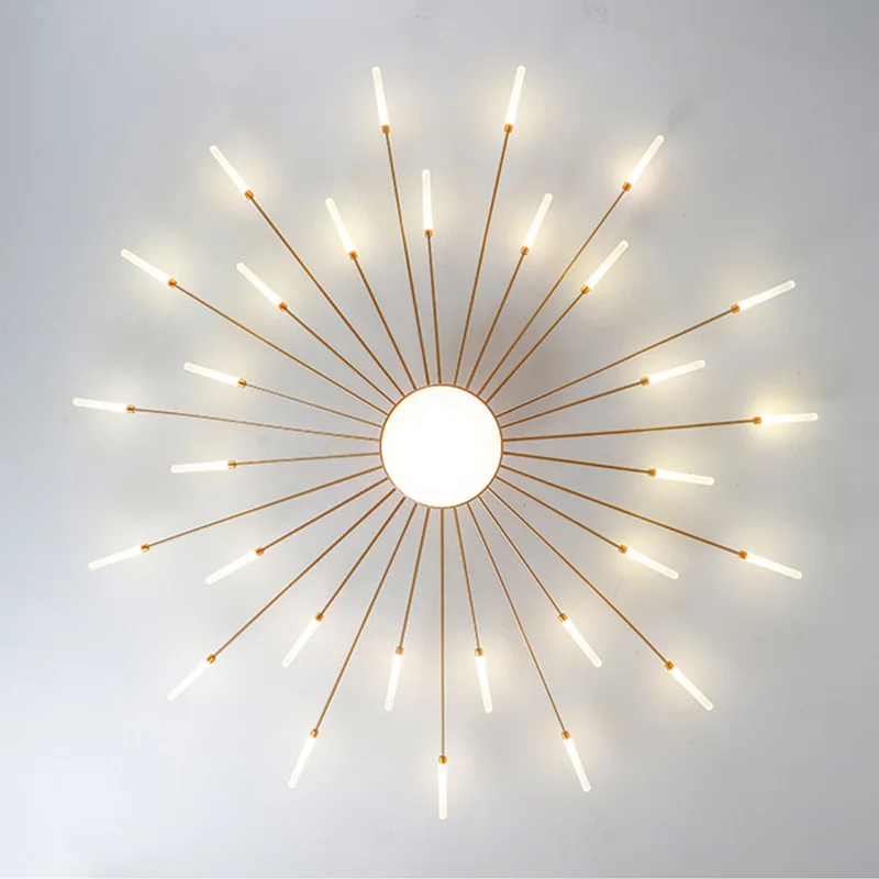 תקרת הסלון אור נורדי אישיות LED מנורת זיקוקים מודרני פשוט חדר אוכל מטבח חדר שינה מעוצב Luminaire . ' - ' . 2