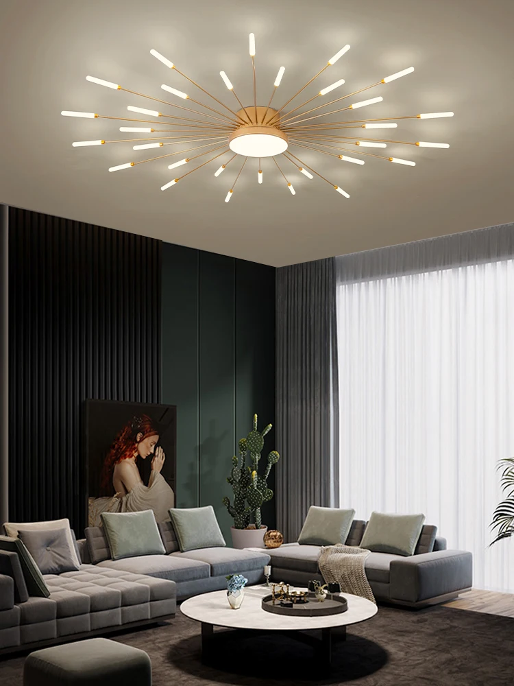 תקרת הסלון אור נורדי אישיות LED מנורת זיקוקים מודרני פשוט חדר אוכל מטבח חדר שינה מעוצב Luminaire . ' - ' . 3