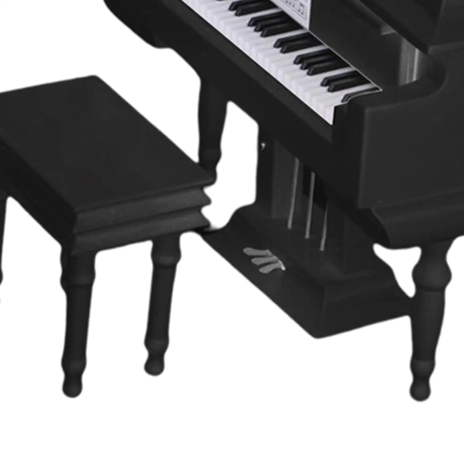 מיני פסנתר מודל עץ דקורטיבי+פלסטיק עבור יום הולדת קישוט Playset שחור . ' - ' . 1