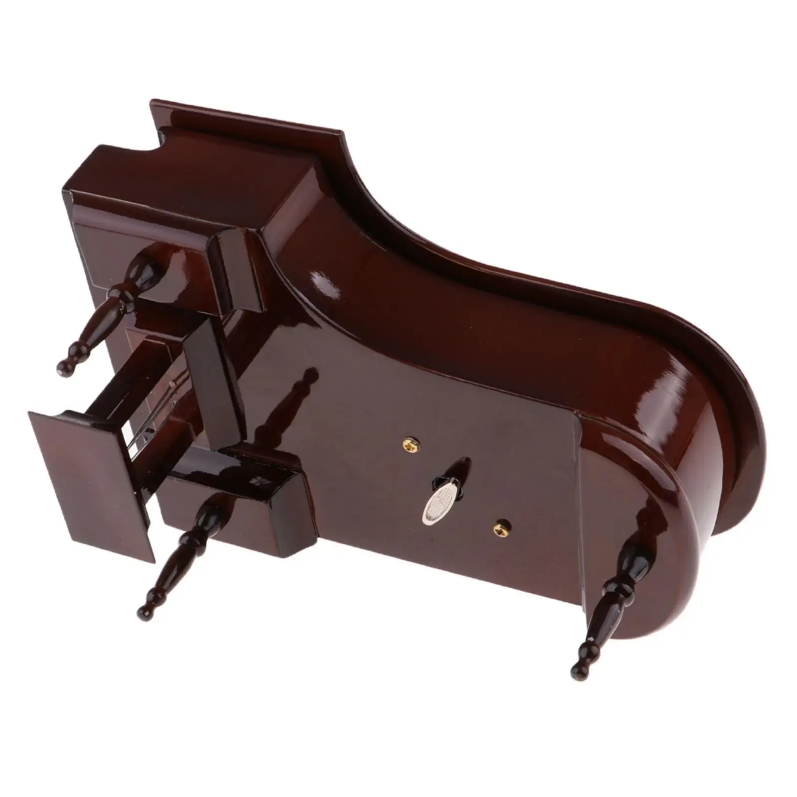 מיני פסנתר מודל עץ דקורטיבי+פלסטיק עבור יום הולדת קישוט Playset שחור . ' - ' . 4