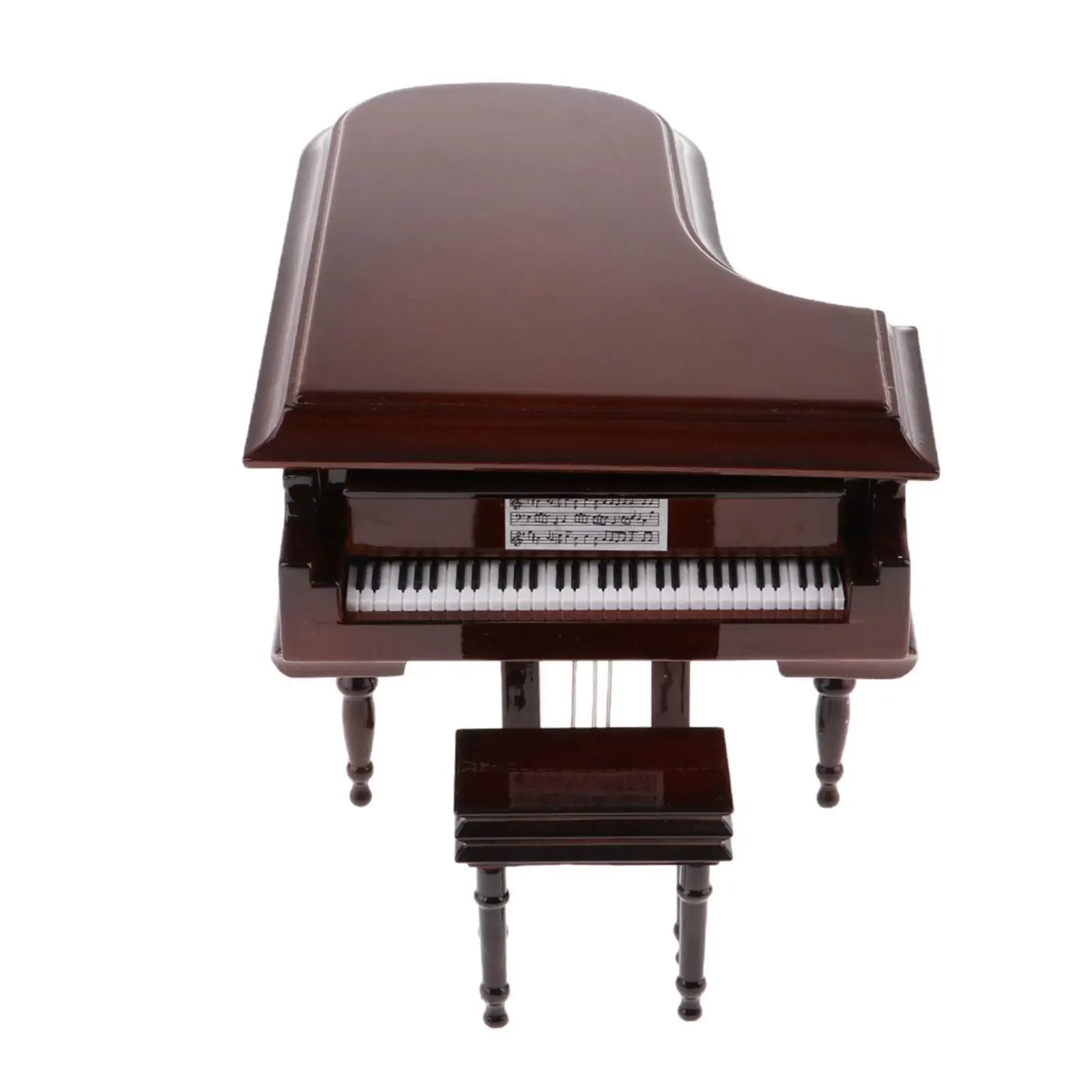 מיני פסנתר מודל עץ דקורטיבי+פלסטיק עבור יום הולדת קישוט Playset שחור . ' - ' . 5