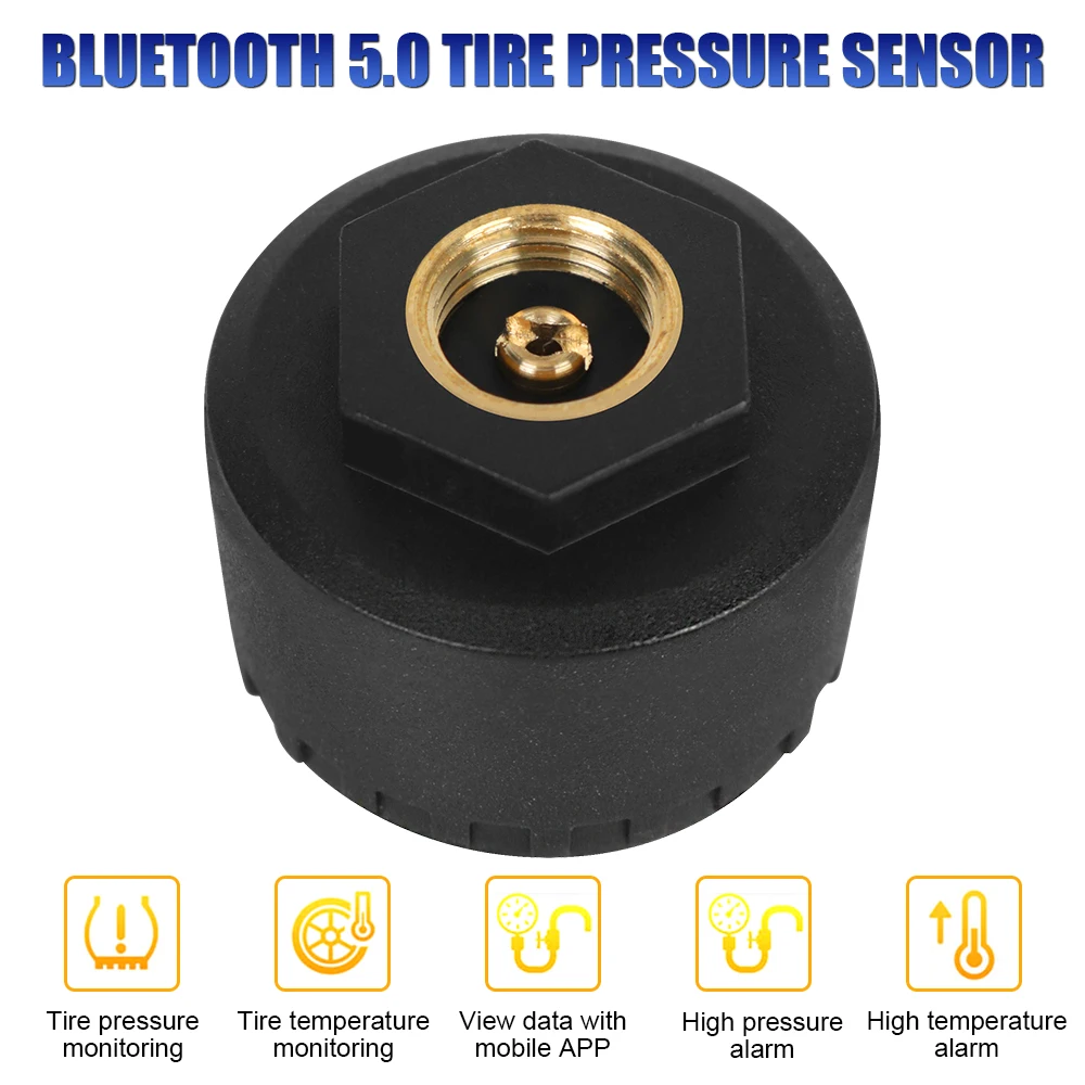 אוניברסלי 0-100PSI Bluetooth 5.0 tpms אופנוע למכונית מערכת ניטור לחץ צמיגים חכם עבור אנדרואיד/IOS הנייד . ' - ' . 5