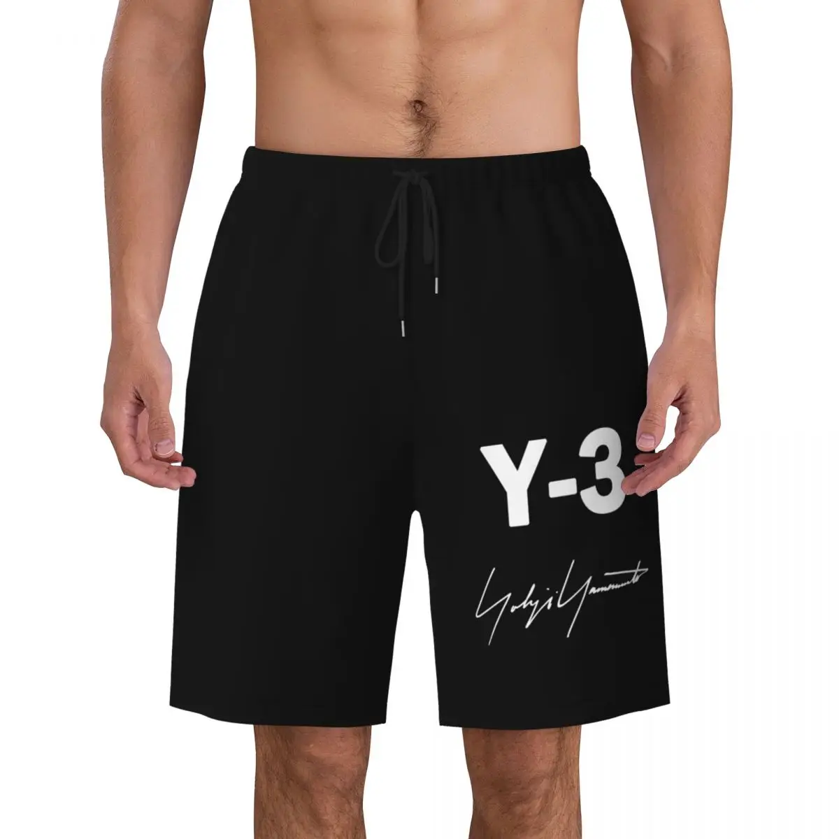 יוז ' י ימאמוטו לוח מכנסיים קצרים לגברים קיץ Beachwear Y3 3Y בגד ים מותן נמוכה . ' - ' . 0