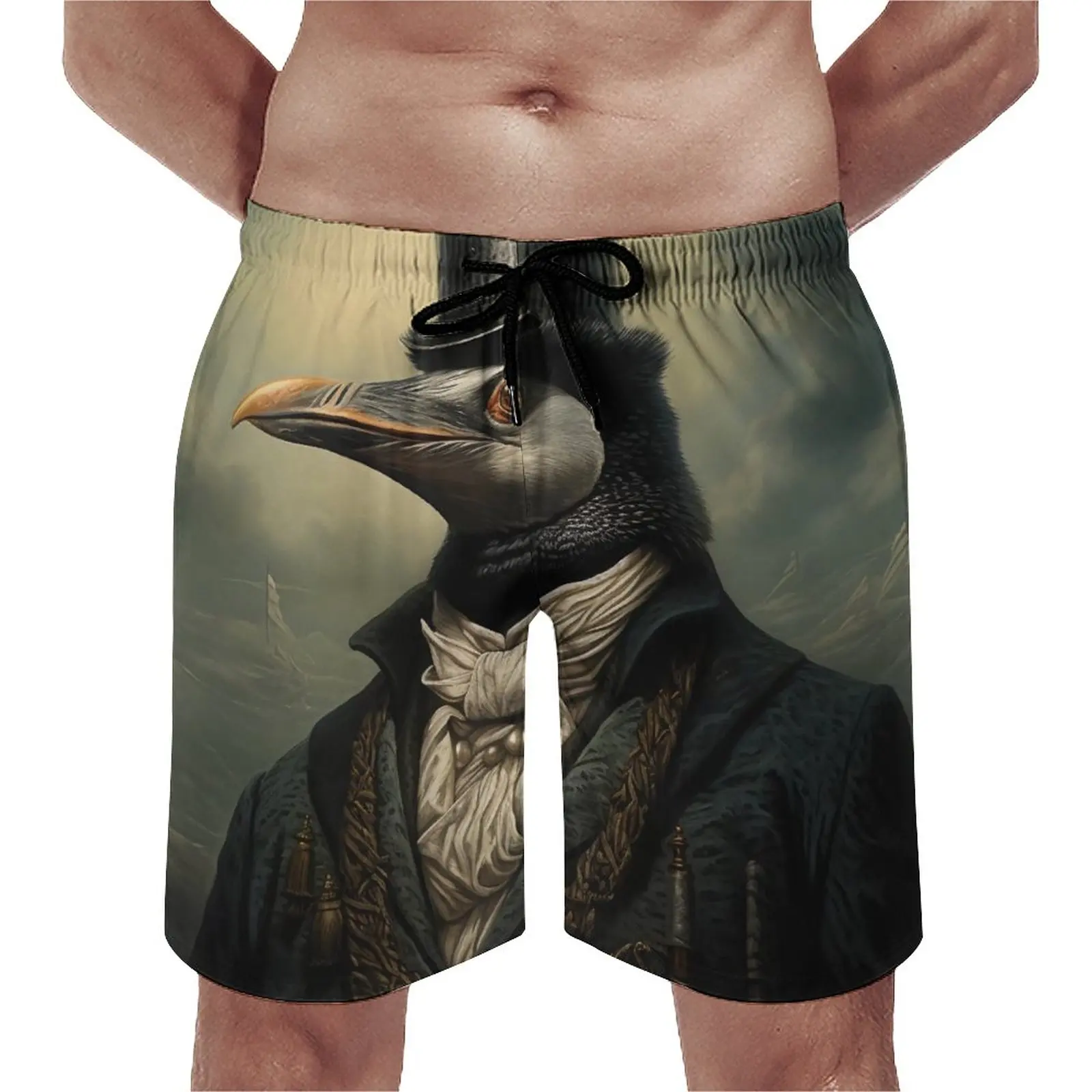פינגווין ספורט קצרים בקיץ גותי מיסטית ספורט לוח מכנסיים קצרים של הגברים ייבוש מהיר מצחיק מותאם אישית בתוספת גודל בגדי ים . ' - ' . 0