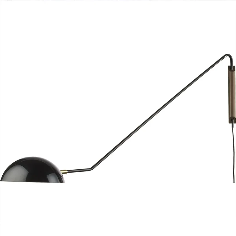 נורדי שחור מנורת קיר מודרני Led מנורת הלילה בחדר השינה מנורת יצירתי נשלף מלון הנדסה קריאת נרות מנורת קיר . ' - ' . 1
